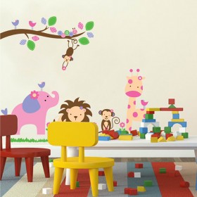 Cartoon Zoo Wall Sticker